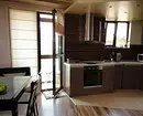 Tende in cucina con balcone: 14 opzioni di progettazione 9760_32