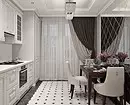 Tirai di dapur dengan balkon: 14 opsi desain 9760_4