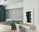 Turkoosi väri makuuhuoneen sisätilassa: 70 Tuoreet ideat valokuvilla 9773_105