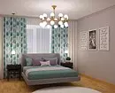 Warna pirus dalam interior kamar tidur: 70 ide segar dengan foto 9773_106