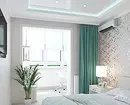 Turkoosi väri makuuhuoneen sisätilassa: 70 Tuoreet ideat valokuvilla 9773_107