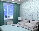 Turkoosi väri makuuhuoneen sisätilassa: 70 Tuoreet ideat valokuvilla 9773_109