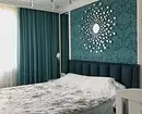 Turkoosi väri makuuhuoneen sisätilassa: 70 Tuoreet ideat valokuvilla 9773_118