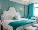 Turkusowy kolor w sypialni wnętrze: 70 świeży pomysły ze zdjęciami 9773_119