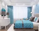 Couleur turquoise dans la chambre à coucher Intérieur: 70 idées fraîches avec photos 9773_122