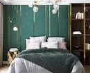 Turkoosi väri makuuhuoneen sisätilassa: 70 Tuoreet ideat valokuvilla 9773_126