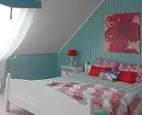 Turkoosi väri makuuhuoneen sisätilassa: 70 Tuoreet ideat valokuvilla 9773_127