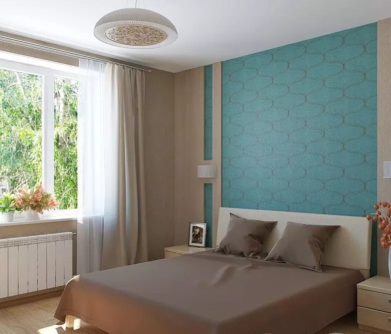 Turquoise kleur in slaapkamer interieur: 70 frisse ideeën met foto's 9773_132