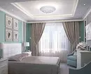 Turkoosi väri makuuhuoneen sisätilassa: 70 Tuoreet ideat valokuvilla 9773_16