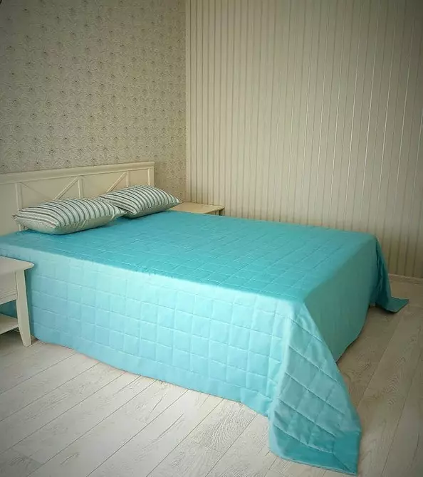 Turquoise kleur in slaapkamer binneland: 70 vars idees met foto's 9773_22
