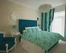 Turquoise kleur in slaapkamer binneland: 70 vars idees met foto's 9773_25