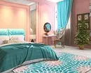 Turquoise kleur in slaapkamer binneland: 70 vars idees met foto's 9773_26