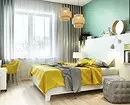 Тюркоазен цвят в спалнята Интериор: 70 нови идеи със снимки 9773_32