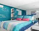 Turquoise kleur in slaapkamer binneland: 70 vars idees met foto's 9773_41