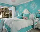 Turkizna barva v notranjosti spalnice: 70 svežih idej s fotografijami 9773_48