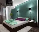 Turkoosi väri makuuhuoneen sisätilassa: 70 Tuoreet ideat valokuvilla 9773_67