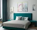 Turkoosi väri makuuhuoneen sisätilassa: 70 Tuoreet ideat valokuvilla 9773_80
