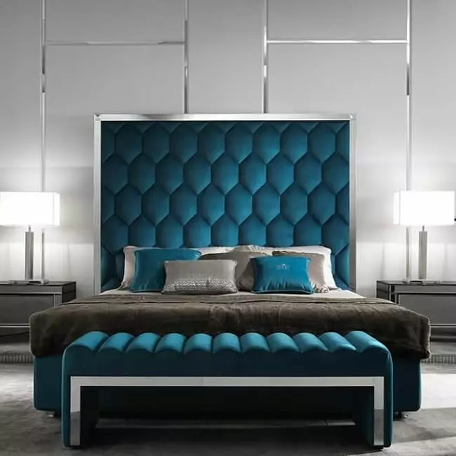 Culoare turcoaz în dormitor interior: 70 idei proaspete cu fotografii 9773_86