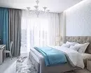 寝室のインテリアのターコイズ色の色：写真と70の新鮮なアイデア 9773_97