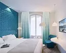 Тюркоазен цвят в спалнята Интериор: 70 нови идеи със снимки 9773_98