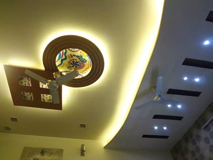 Sarudza ceiling yeiyo yakaoma iyo kicheni: Dhizaini sarudzo nemifananidzo uye matipi anobatsira 9787_117