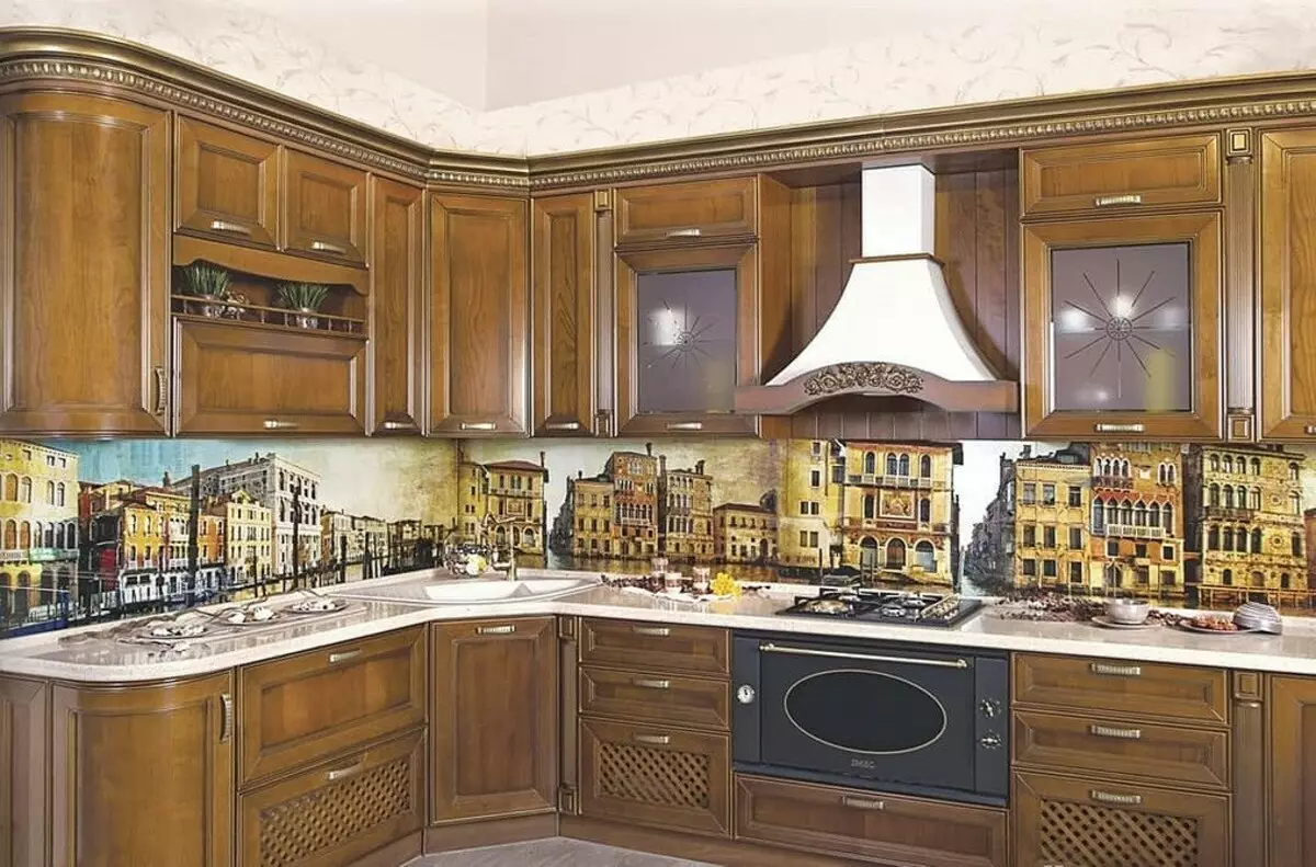 Neoklassiskā stila virtuve: 70 dizaina iespējas ar fotogrāfijām un padomiem par dizainu 9805_133