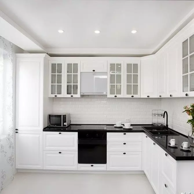 آشپزخانه سبک نئوکلاسیک: 70 گزینه های طراحی با عکس ها و نکات در طراحی 9805_136
