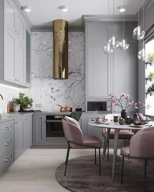 Neoklassic Style Kitchen: 70 Opcije dizajna sa fotografijama i savjetima na dizajnu 9805_140