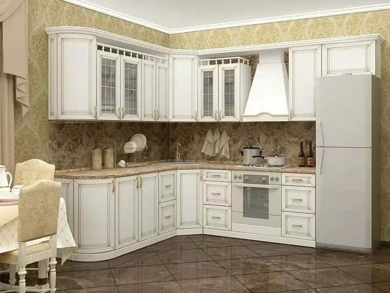 Stil NeOclassic Kitchen: 70 Għażliet ta 'Disinn b'Ritratti u pariri dwar id-disinn 9805_142