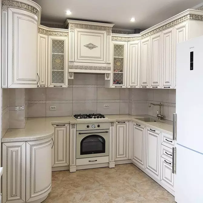 Styl Neoclassic Kitchen: 70 Opcje projektowania ze zdjęciami i wskazówkami na temat projektowania 9805_32