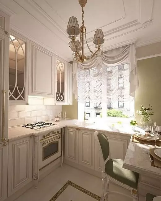 Neoklassic Style Kitchen: 70 Opcije dizajna sa fotografijama i savjetima na dizajnu 9805_33