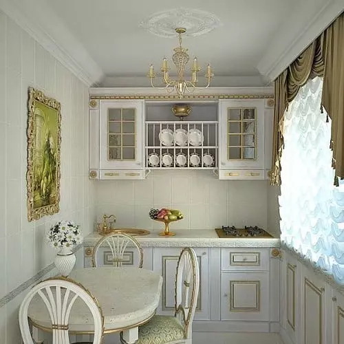 آشپزخانه سبک نئوکلاسیک: 70 گزینه های طراحی با عکس ها و نکات در طراحی 9805_35