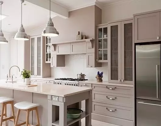 NeoClassic Style Kitchen: 70 vebijarkên sêwiranê bi wêne û serişteyên li ser sêwiranê 9805_50