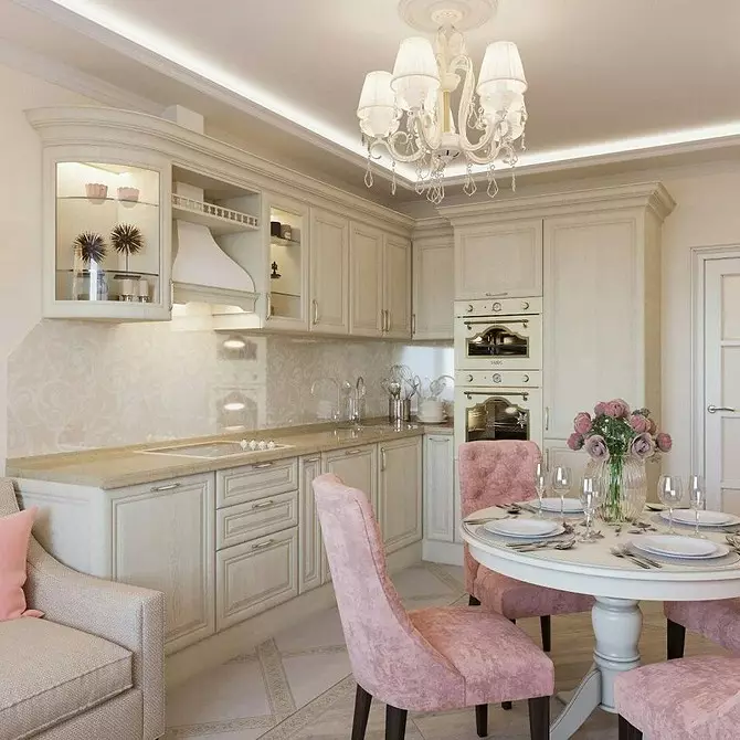 Cucina in stile neoclassico: 70 opzioni di progettazione con foto e suggerimenti sul design 9805_61