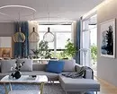 Deseño de sala de estar en 2019: Tendencias principais e antitrands 9807_128