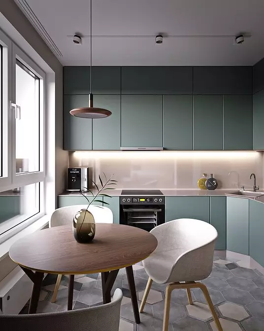 White and Gray: 25+ Prachtige keukens met gekleurde gevels 9815_40
