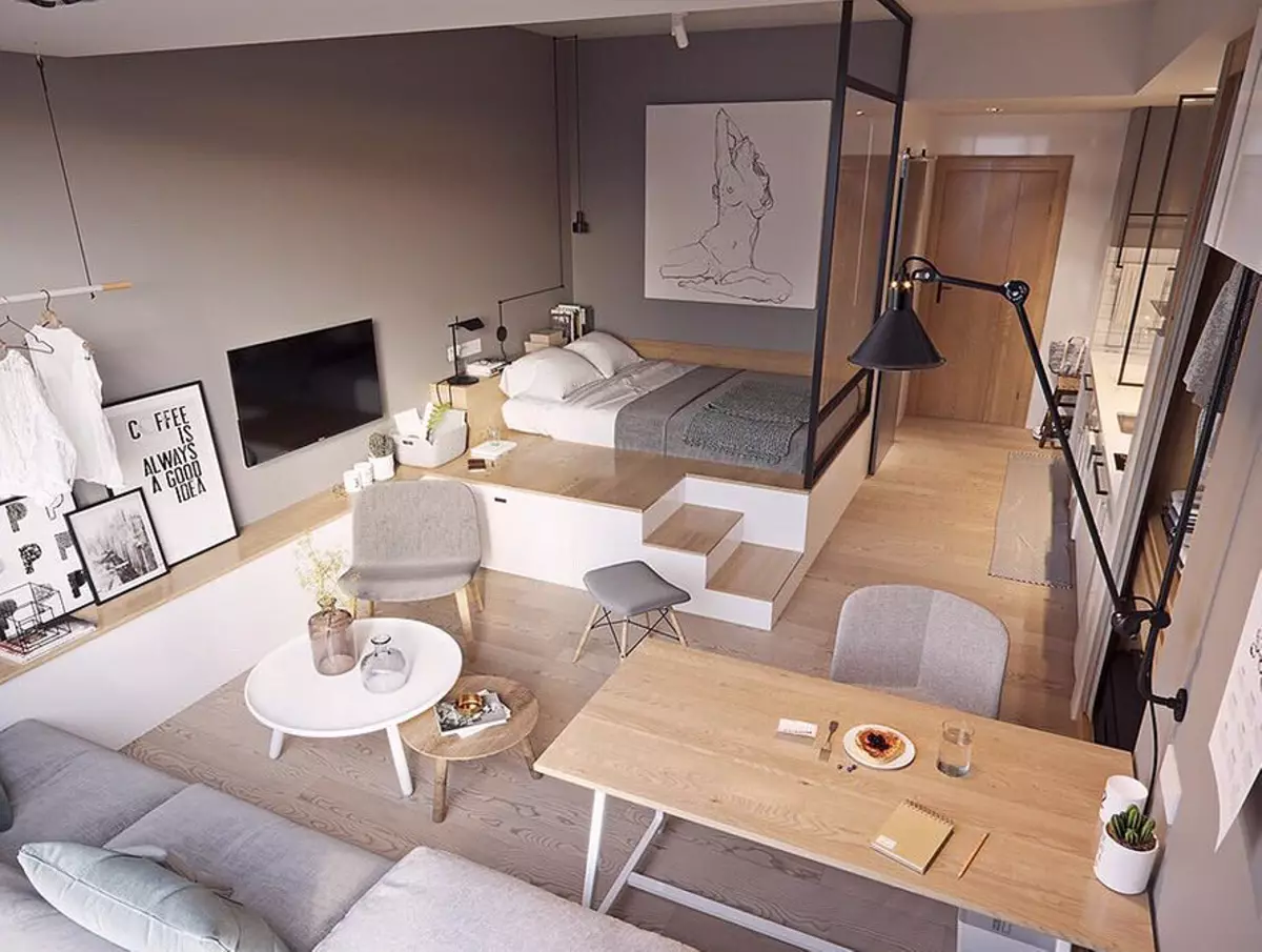9 Opcje projektowania do apartament-studio 25 mkw i zdjęć, które można zainspirować 9843_95