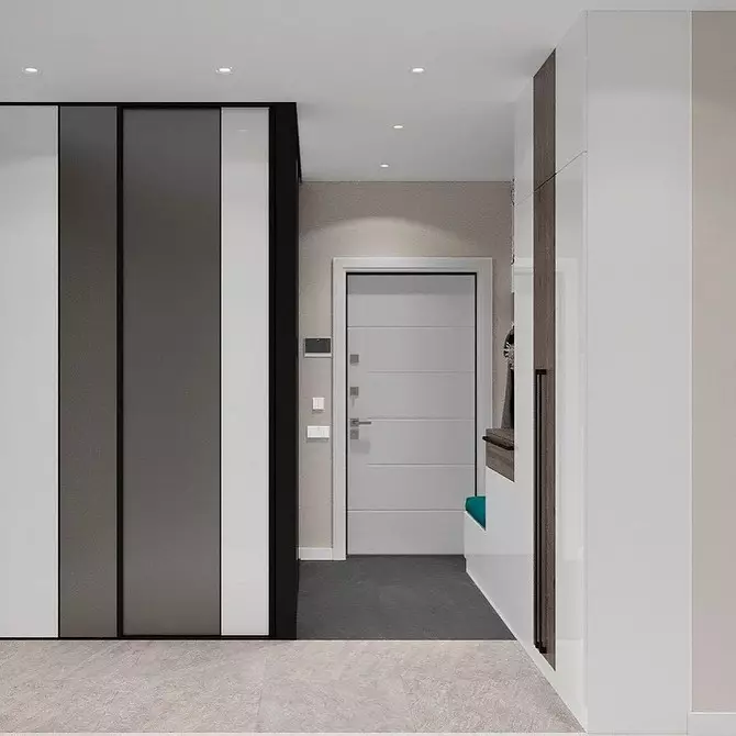Какъв гардероб да избере в коридора: 6 текущи опции 9860_6