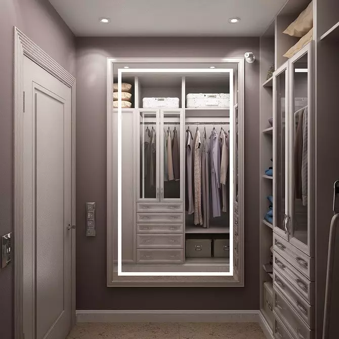 Moderne kleedkamer van stoorkamer: Reëling wenke en 50 + suksesvolle vul voorbeelde 9868_6