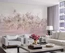 Wall mural sa living room interior: 60+ magagandang solusyon 9888_112