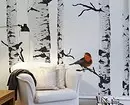 Muro mural en la salono interno: 60+ belaj solvoj 9888_97