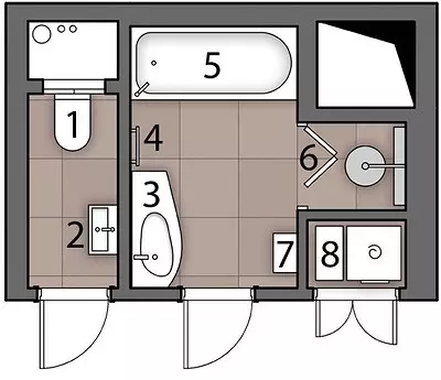 Badezimmer in Ecostel mit Marmorplatten und Leuchten und Spiegeln in Form von Tröpfchen 9894_10