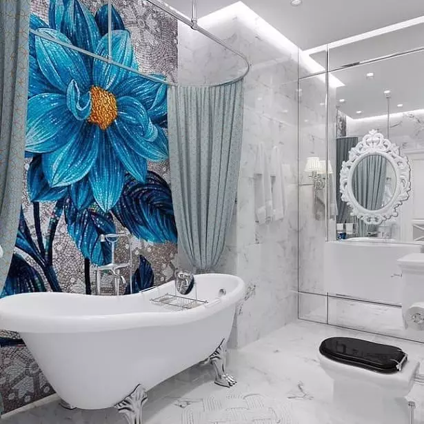 Hoe om 'n badkamer teël te kies: Vergelyk groottes, kleur en ontwerp 9919_50