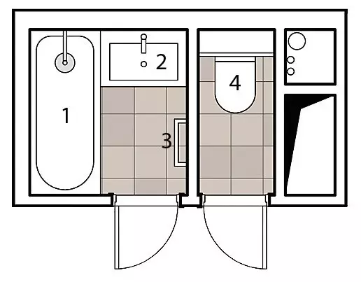 12 डिजाइनर बाथरूमहरूको परियोजनाहरू जुन तपाईंलाई उदासीन छोड्ने छैन 9934_22