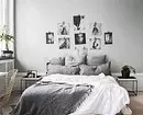 斯堪的納維亞風格在臥室內部：50個美麗的例子 9947_18