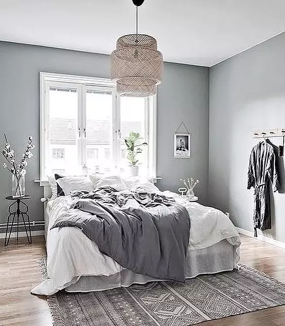 Scandinavian Style Sa Bedroom Interior: 50 Magagandang halimbawa 9947_19