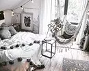 斯堪的納維亞風格在臥室內部：50個美麗的例子 9947_47