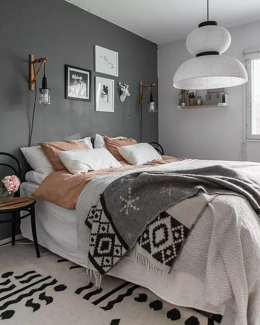 Skandinawiese styl in die slaapkamer Binne: 50 pragtige voorbeelde 9947_60