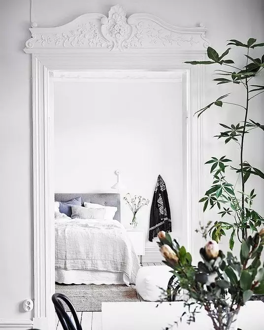 Skandinawiese styl in die slaapkamer Binne: 50 pragtige voorbeelde 9947_80