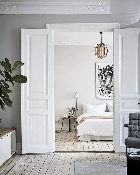 Skandynawski styl w sypialni wnętrze: 50 pięknych przykładów 9947_82